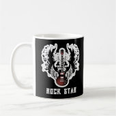 Rock Star Guitar Rock and Roll Tattoo Music Mug Kaffeetasse (Links)