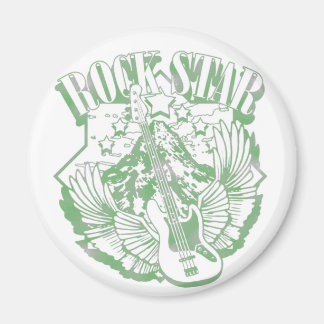 ROCK STAR IM GRÜNEN VINTAGEN STIL MAGNET