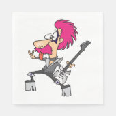 Rock Star Impersonator Rocker Musiker Napkins Serviette (Vorderseite)