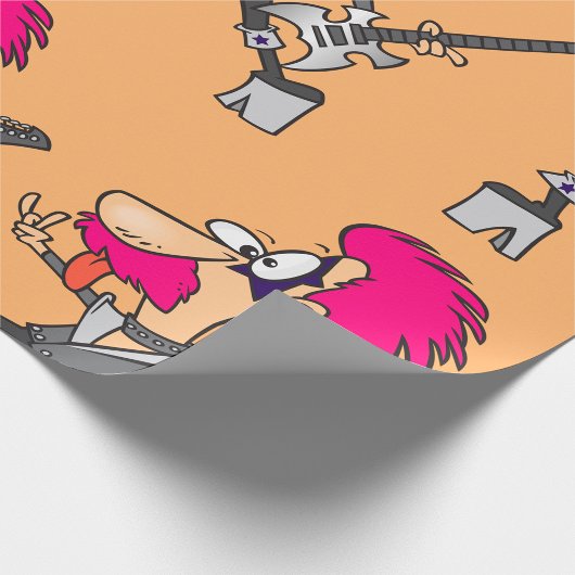 Rock Star Impersonator Rocker Wrapping Paper Geschenkpapier