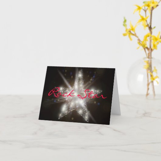 Rock Star Karte (Gelbe Blume)