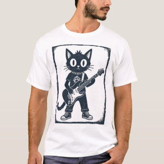 Rock Star Katze Shirt, Vintage Kitten Y2K T-Shirt