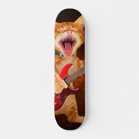 Rock-Star-Katze Skateboard (Vorne)