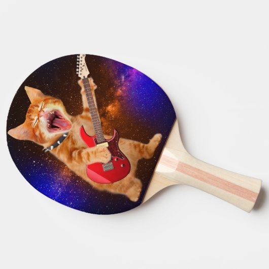 Rock-Star-Katze Tischtennis Schläger (Seitenansicht)