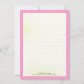 Rock star mädchenhafte Gitarre Geburtstag Einladung (Rückseite)