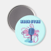 Rock-Star-Mikrofon Magnet (Vorderseite/Rückseite)