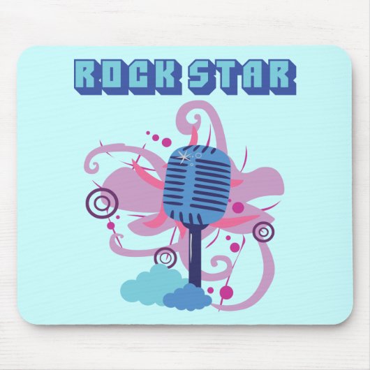 Rock-Star-Mikrofon Mousepad (Vorne)
