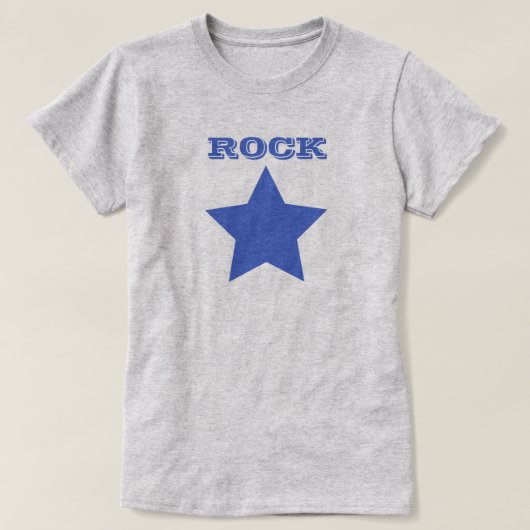 ROCK STAR | Navy Blue Star Women's Basic T - Shirt (Design vorne)