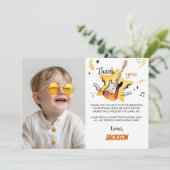 Rock Star One Rocks Vielen Dank, dass Sie am 1. Ge Dankeskarte (Stehend Vorderseite)