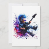 Rock Star "One Rocks"! Zeitschrift Cover 1. Geburt Einladung (Rückseite)