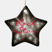 "Rock Star"-Ornament Keramik Ornament (Vorne)