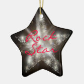 "Rock Star"-Ornament Keramik Ornament (Links)