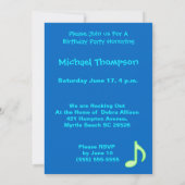 Rock Star-Party Einladungen (Rückseite)