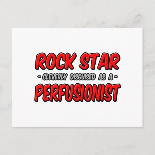 Rock Star Perfusionist Postkarte (Vorderseite)