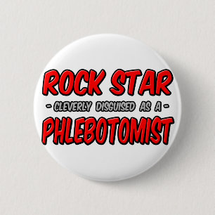 Rock Star Phlebotomist Button