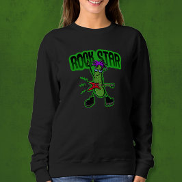 Rock Star Pickle - Funny Cartoon Sweatshirt
