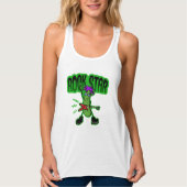 Rock Star Pickle - Funny Cartoon Tank Top (Vorderseite)
