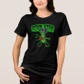 Rock Star Pickle - Funny Cartoon Tri-Blend Shirt (Vorderseite)