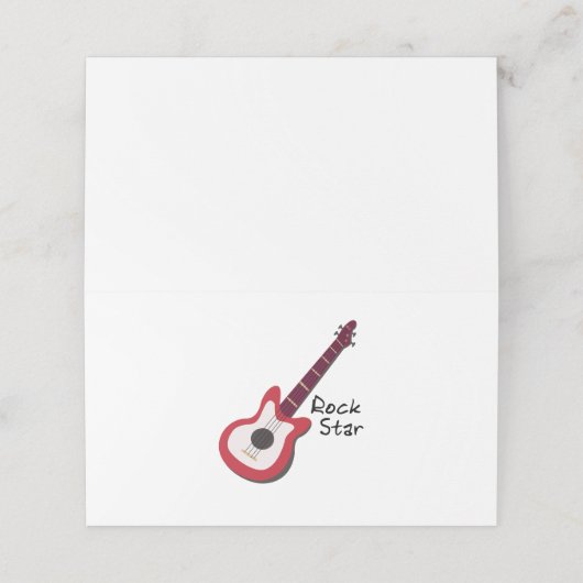Rock Star Platzkarte (Außenseite Aufgefaltet)