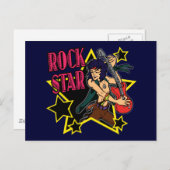 ROCK STAR POSTKARTE (Vorne/Hinten)