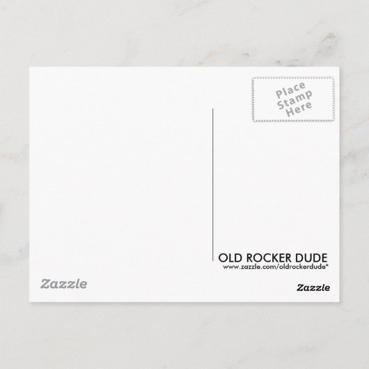 Rock Star Postkarte (Rückseite)