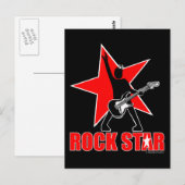 Rock Star Postkarte (Vorne/Hinten)
