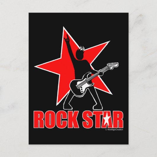 Rock Star Postkarte (Vorderseite)