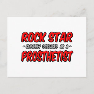 Rock Star Prosthetin Postkarte