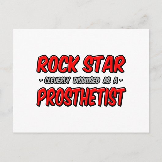 Rock Star Prosthetin Postkarte (Vorderseite)