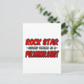 Rock Star Pulmonologe Postkarte (Stehend Vorderseite)
