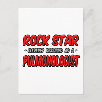 Rock Star Pulmonologe Postkarte