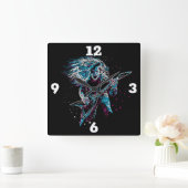 Rock Star Quadratische Wanduhr (Zuhause)
