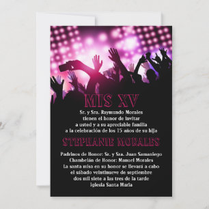 Rock Star Quinceanera Einladung