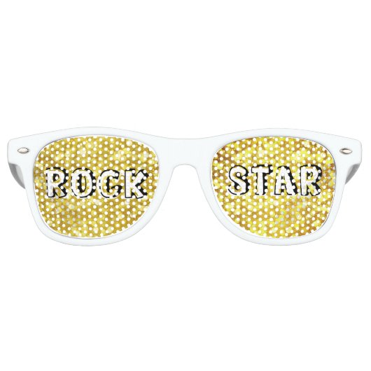 ROCK STAR Retroschatten / Fun Party Sonnenbrille (Vorderseite)