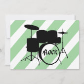 Rock Star Rock a Bye Baby Shower Einladung (Rückseite)