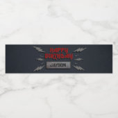 Rock Star - Rock and Roll Birthday Flasche Label Wasserflaschenetikett (Einzelnes Label)