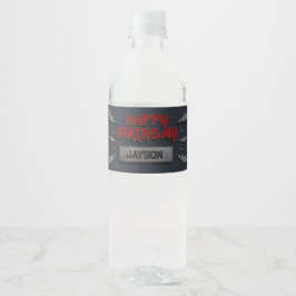 Rock Star - Rock and Roll Birthday Flasche Label Wasserflaschenetikett