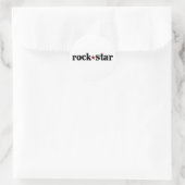Rock Star Runder Aufkleber (Tasche)