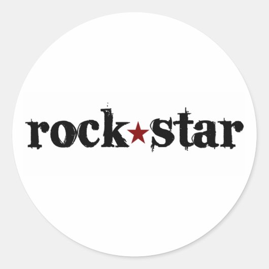 Rock Star Runder Aufkleber (Vorderseite)