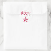 Rock Star Runder Aufkleber (Tasche)