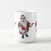 Rock Star Santa mit Red Electric Gitarre Kaffeetasse (Mittel)