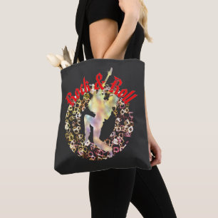 Rock Star Tote Bag - Vintage Gitarre Silhouette Ar Tasche