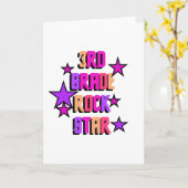 Rock Star Tshirts und Geschenke der dritten Klasse Karte (Gelbe Blume)