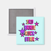 Rock Star Tshirts und Geschenke der dritten Klasse Magnet (Vorderseite/Rückseite)