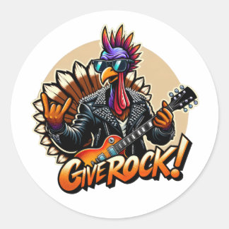 Rock Star Türkei Runder Aufkleber