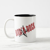 Rock Star Vater ~ Vatertag Zweifarbige Tasse (Links)