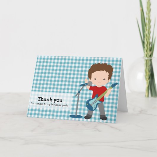 Rock Star Vielen Dank Dankeskarte (Vorderseite)