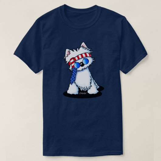 Rock Star Westie T - Shirt (Design vorne)