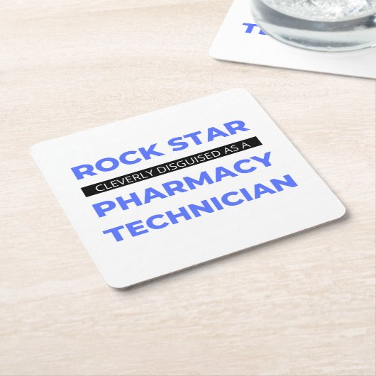 Rock Star wird clever als Apotheke in Tech 2 getar Rechteckiger Pappuntersetzer (angewinkelt)