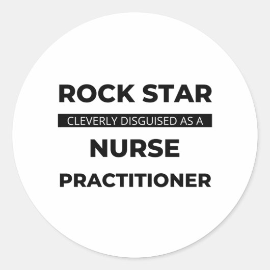 Rock Star wird clever als Krankenschwester 2 verkl Runder Aufkleber (Vorderseite)